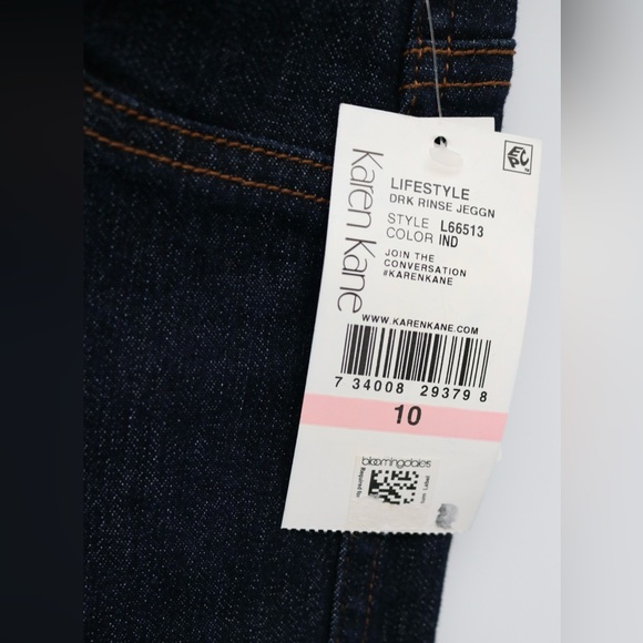 NWT- Karen Kane Dark Rinse Jeggings, size 10 - Picture 4 of 6